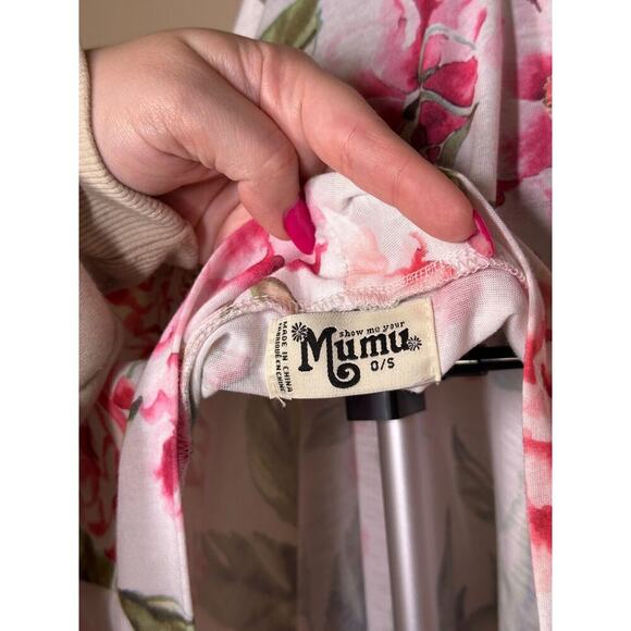 Show Me Your Mumu BRIE Wrap Robe Kimono Pink Floral Feminine Bridal One Size - Picture 3 of 5